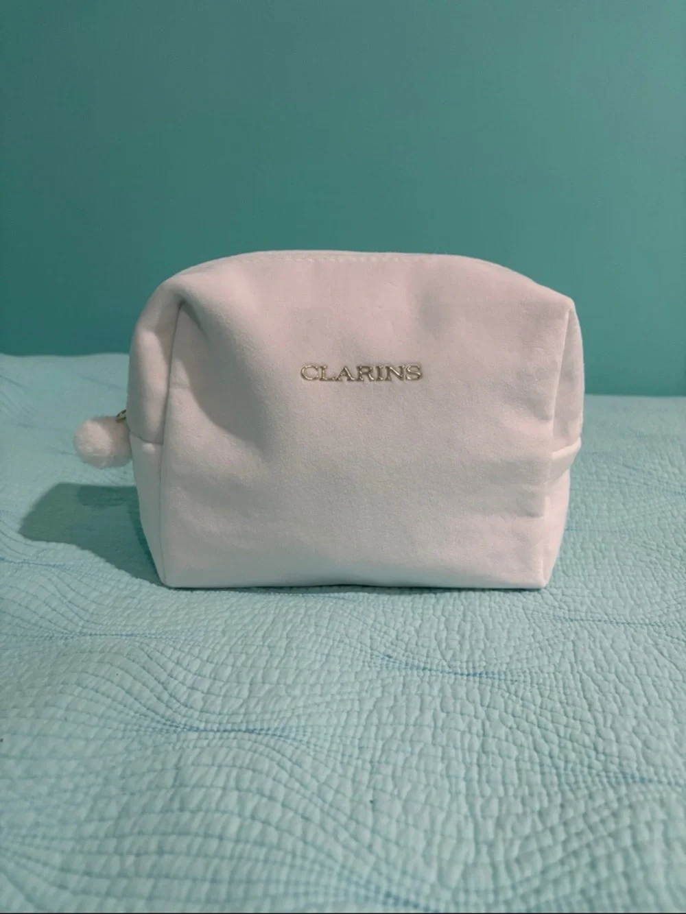 Clarins Cosemetics Pouch (made of 100% recycled fibers)